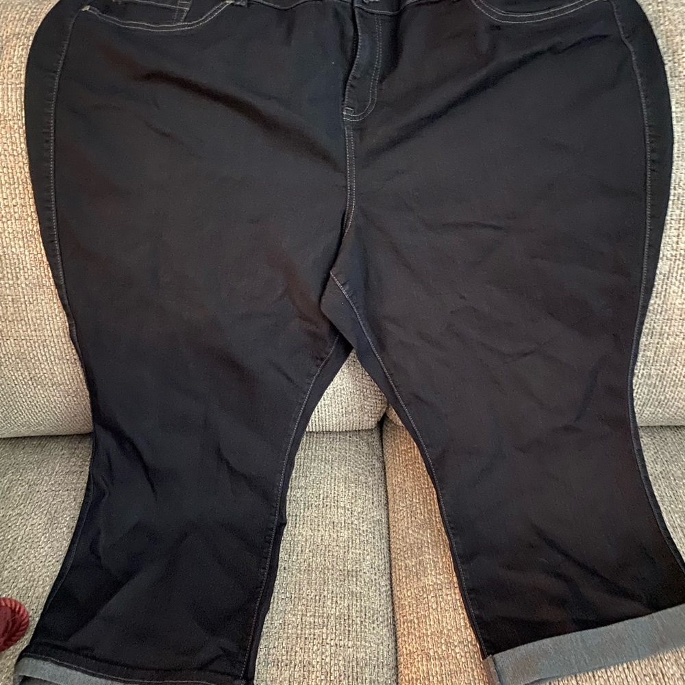 Plus size ladies blue jeans